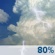 Friday: Showers and thunderstorms before 2pm, then showers and thunderstorms likely. Mostly cloudy, with a high near 83. Chance of precipitation is 80%. Friday: Showers And Thunderstorms